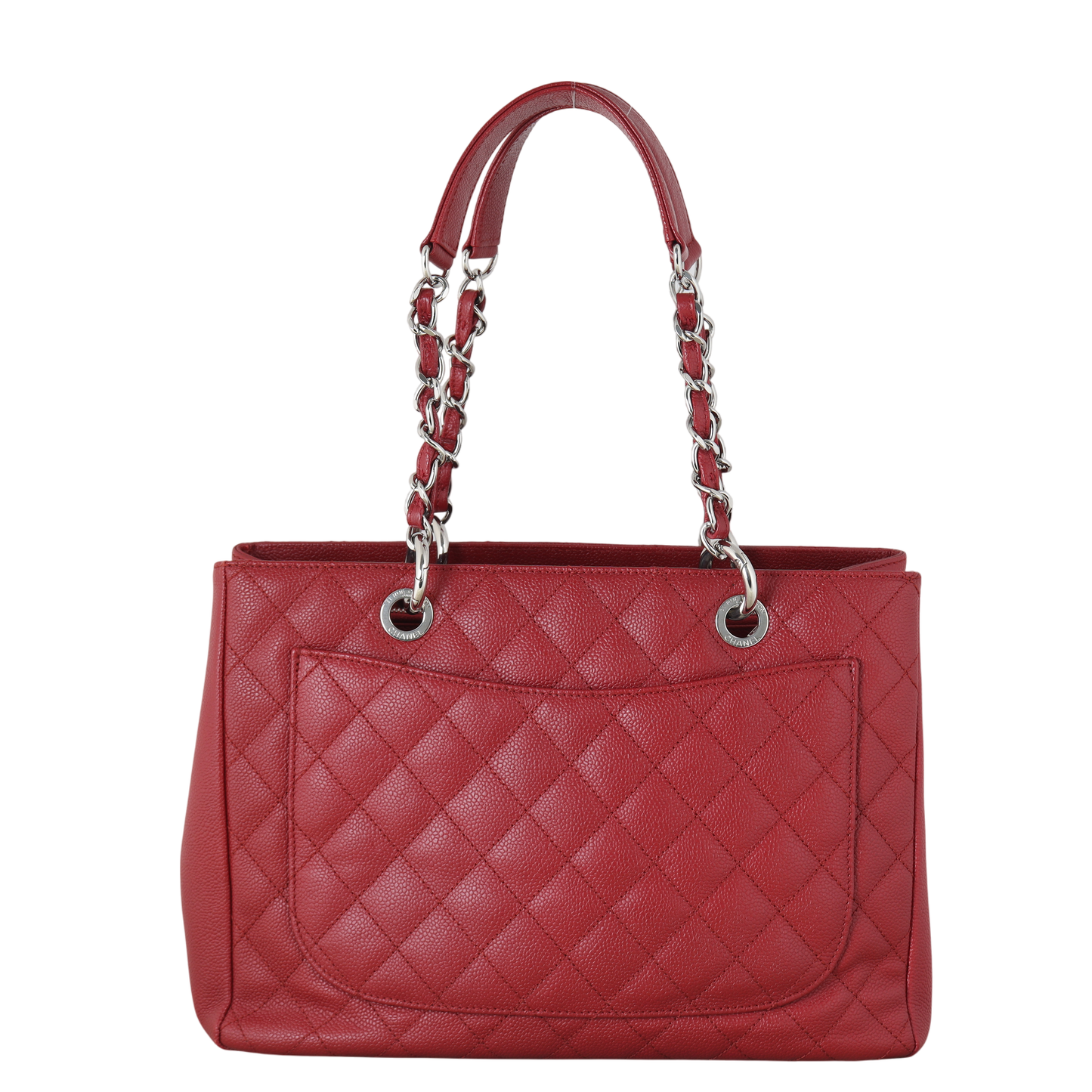 Chanel Grand Shopping Tote Quilted Red Shoulder Bag Tote 10112025