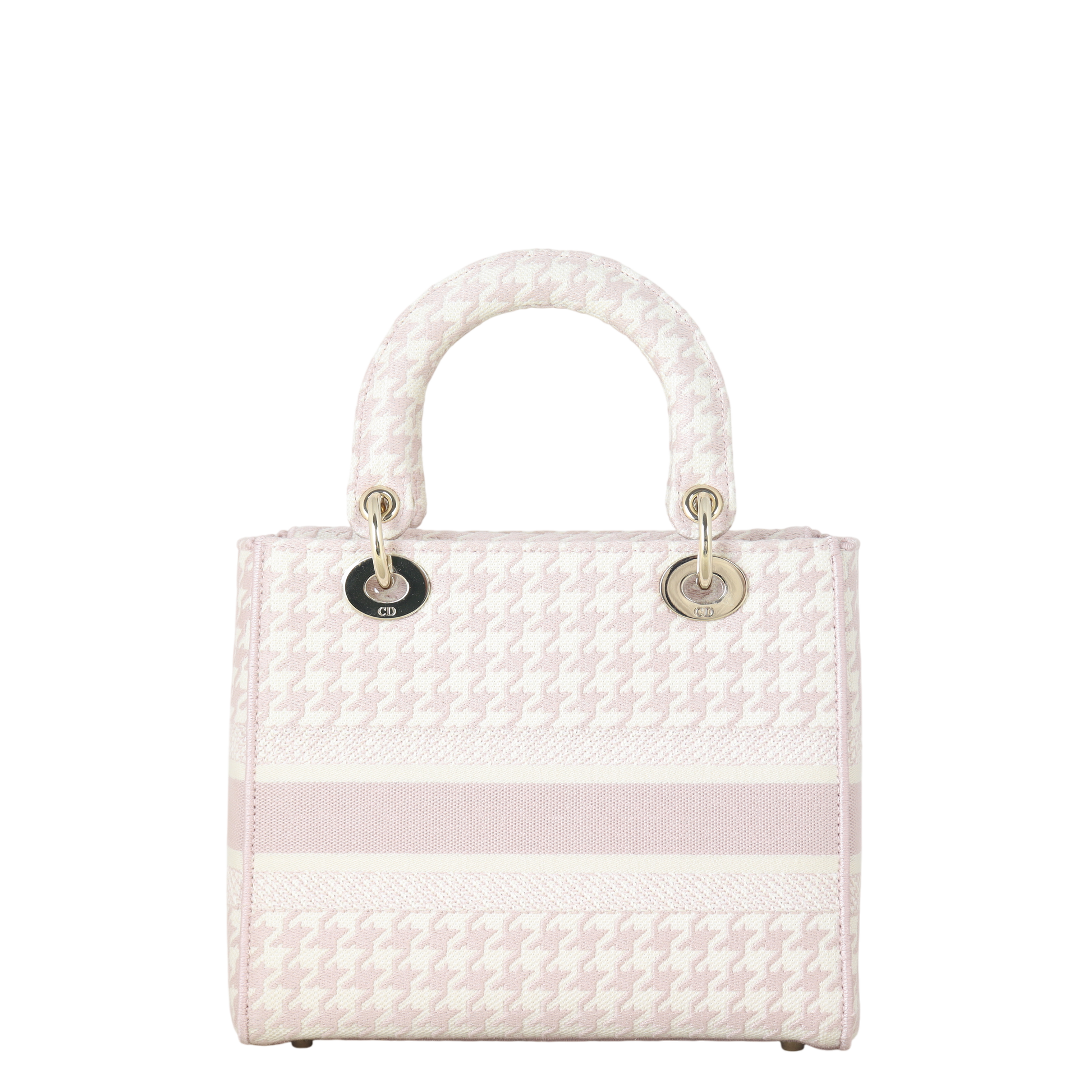 Dior Lady D Lite Houndstooth Handbag Medium Travel Bag