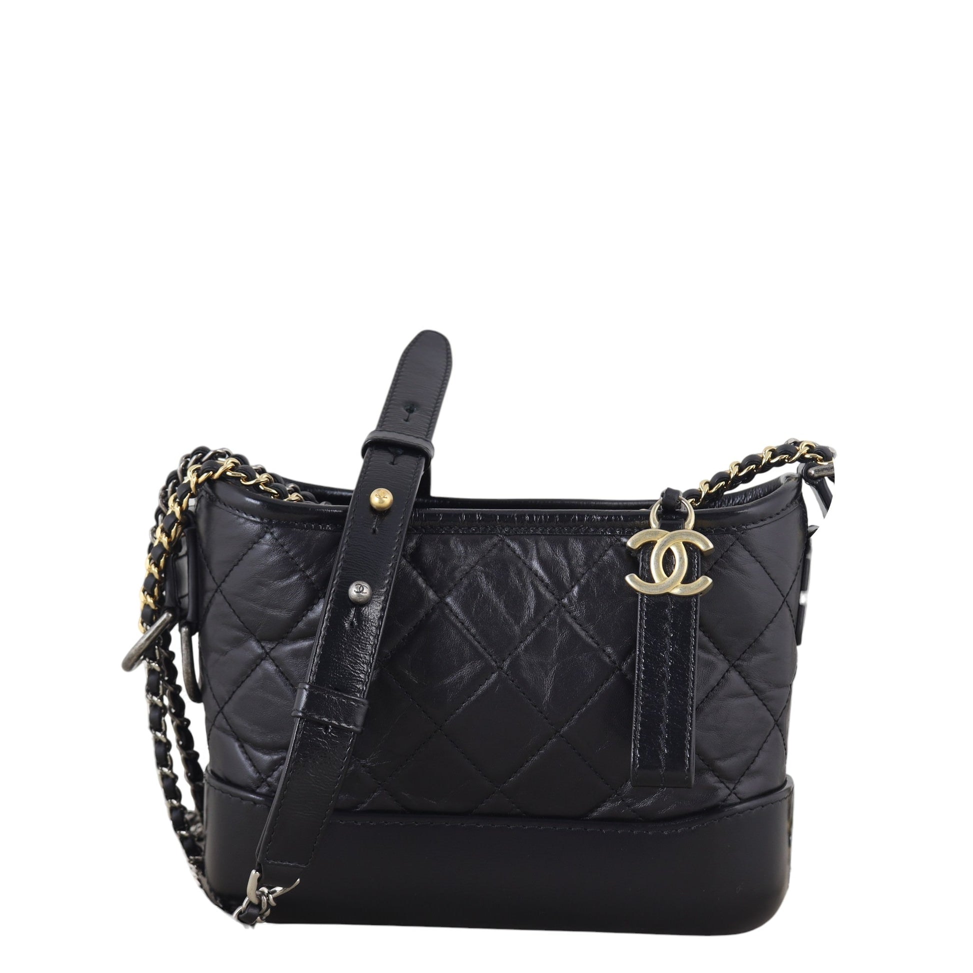 Chanel Gabrielle Hobo Quilted Black Shoulder Bag