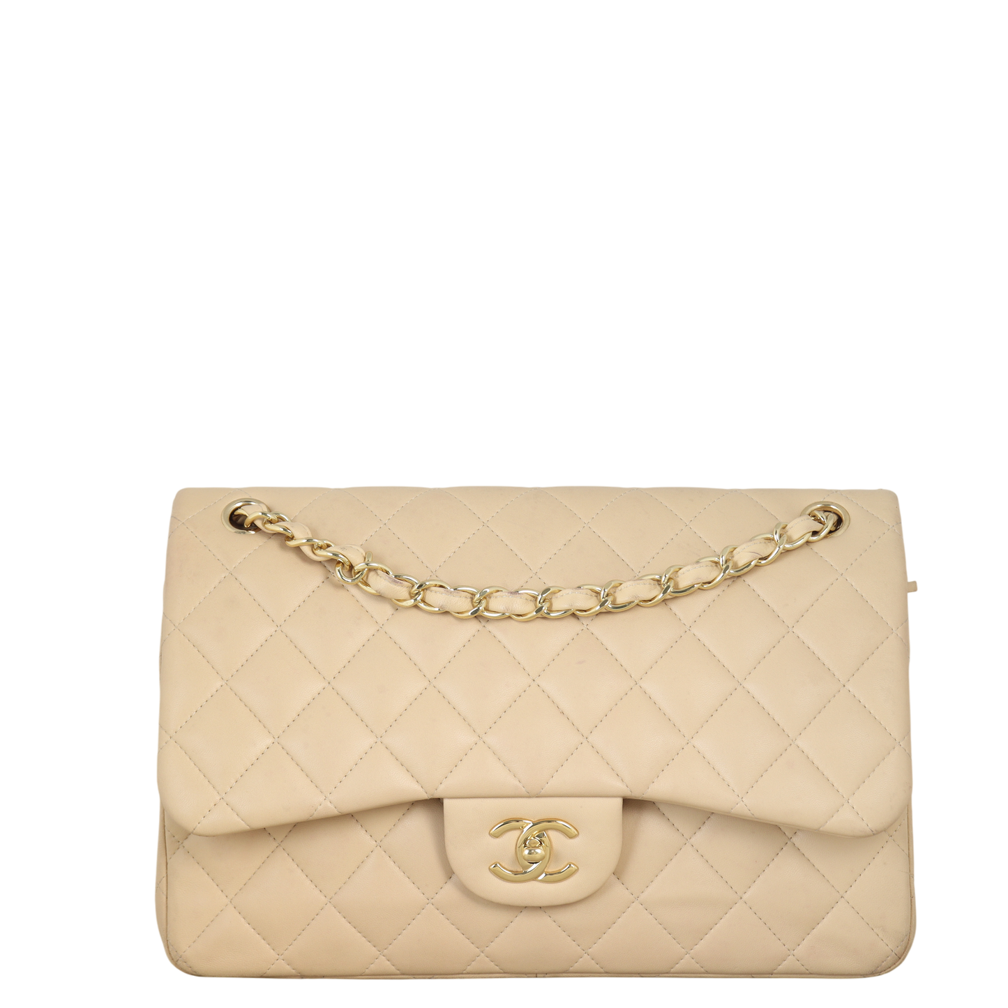 Chanel Classic Double Jumbo Lambskin Handbag Quilted Flap Shoulder Bag