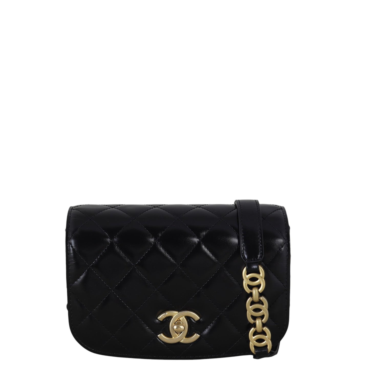 Chanel CC Messenger Bag Quilted Mini Crossbody Bag