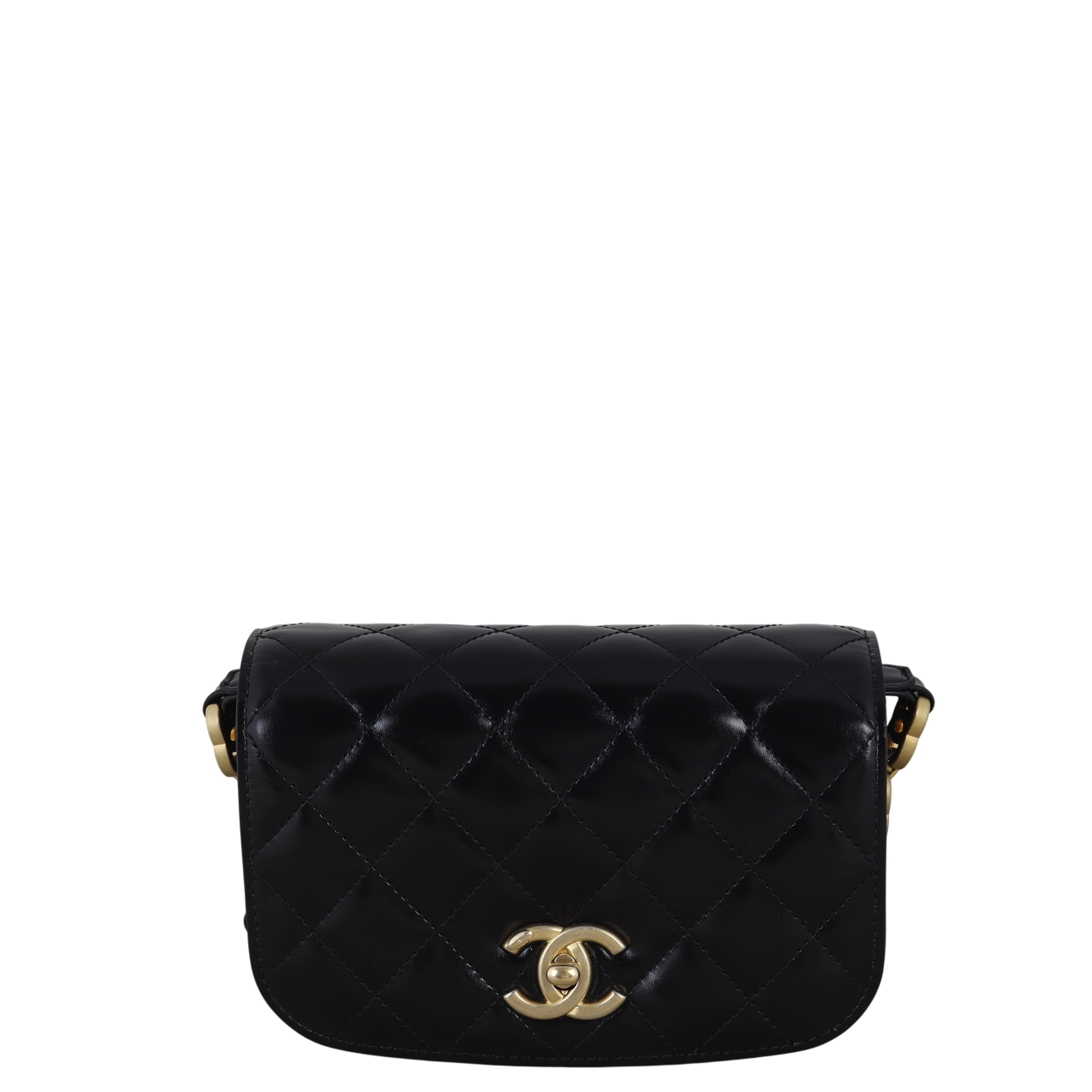 Chanel CC Messenger Bag Quilted Mini Crossbody Bag