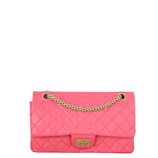 Chanel 2.55 Reissue 226 Double Bag Quilted Pink Crossbody Bag