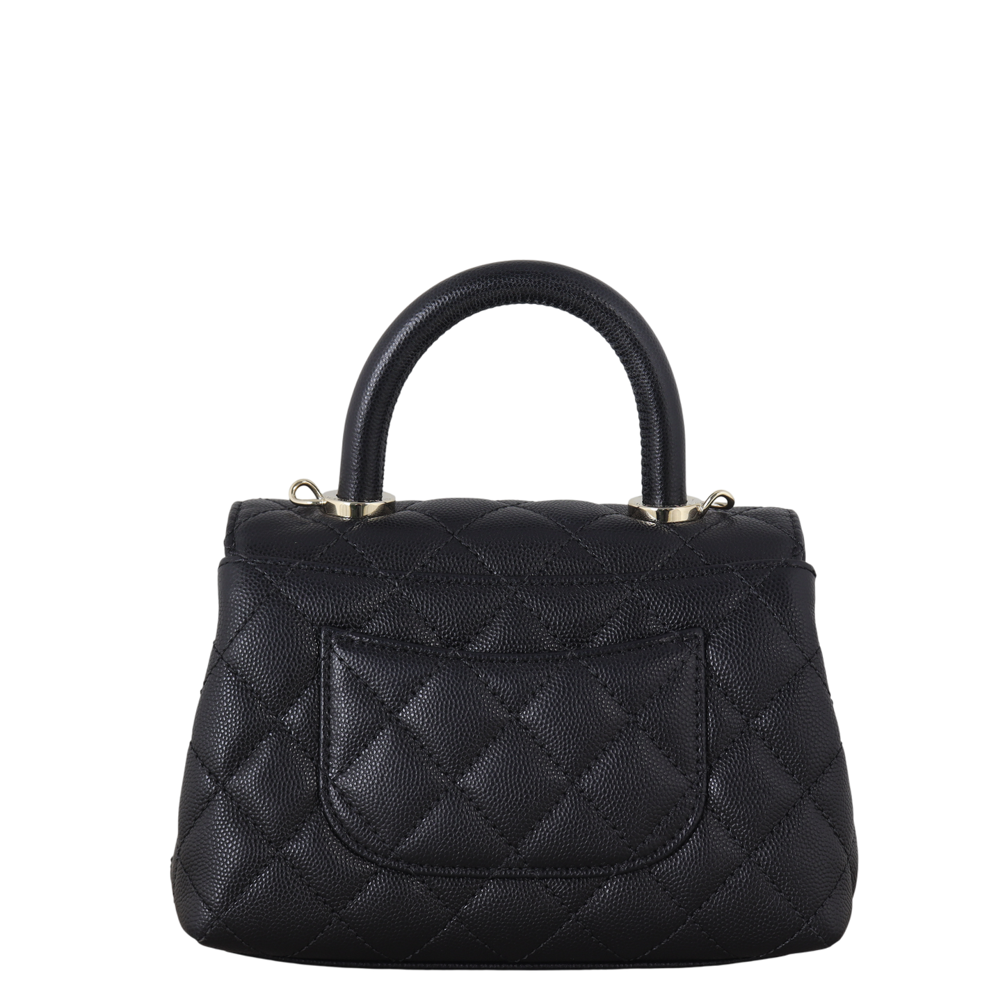Chanel Coco Top Handle Extra Bag Quilted Black Crossbody Bag