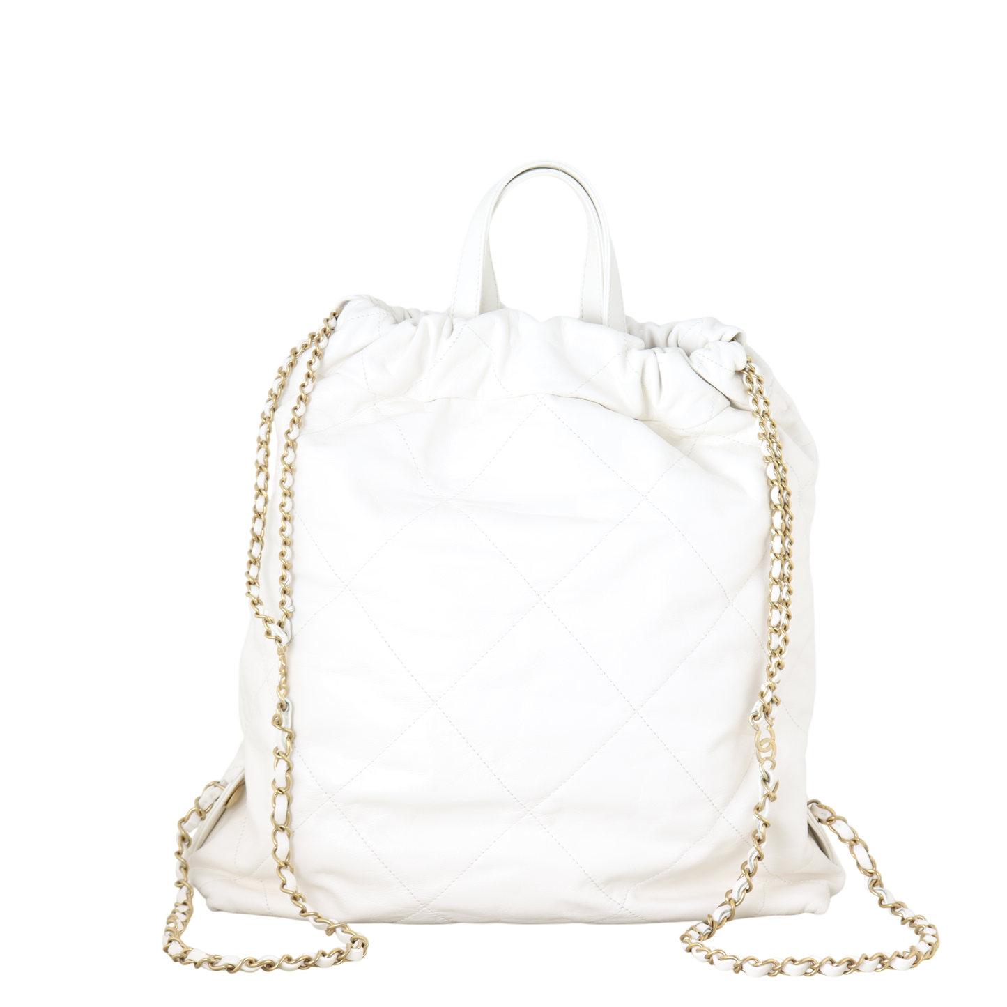 Chanel 22 Backpack Quilted White