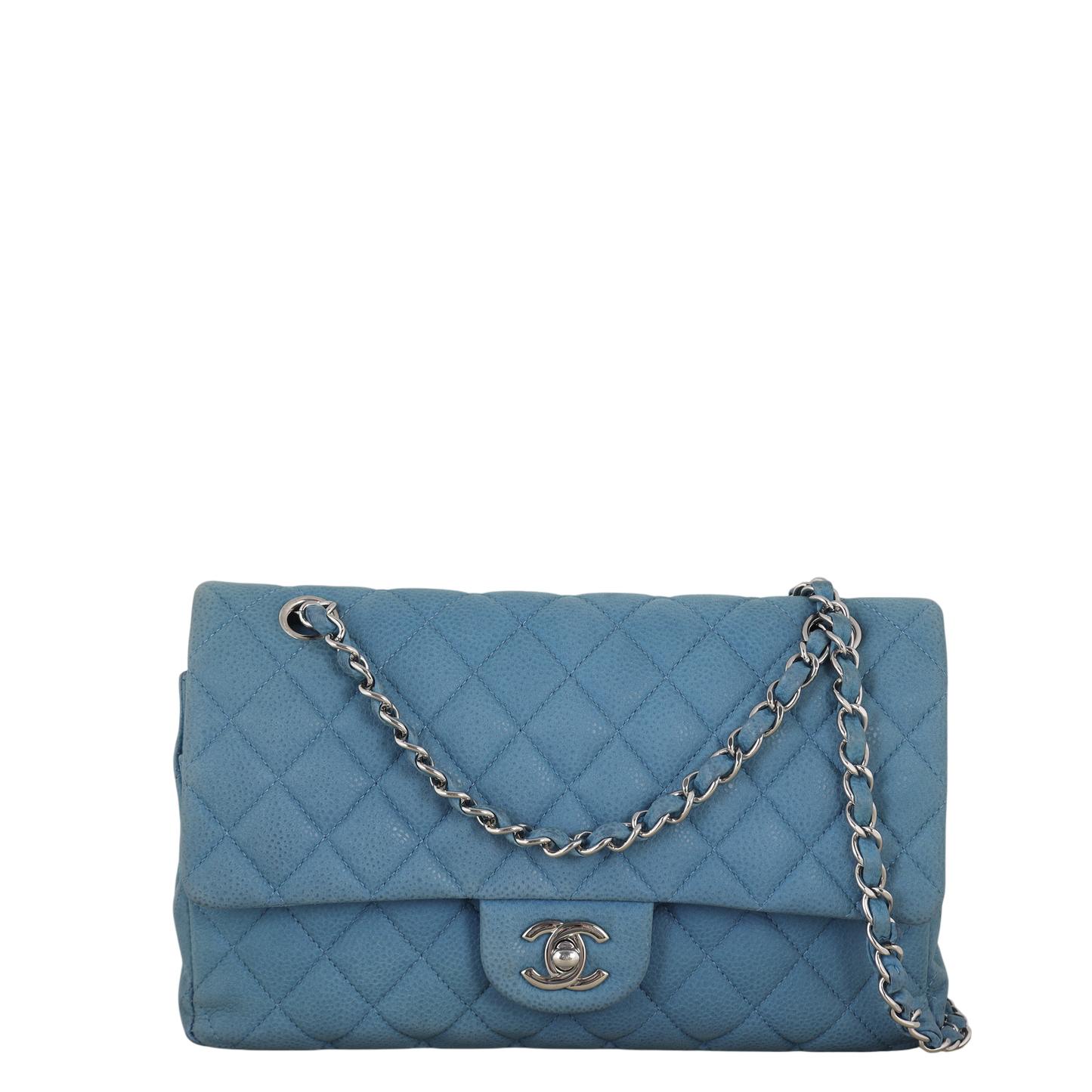 Chanel Classic Double Nubuck Handbag Quilted Medium Shoulder Bag