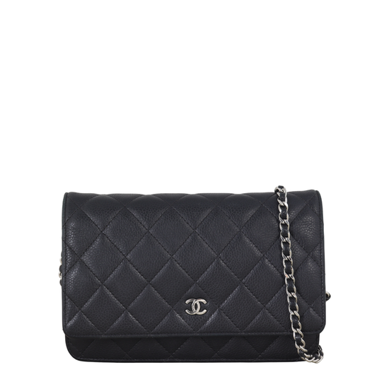 Chanel Classic Wallet on Chain Handbag Quilted Black Crossbody Bag Chain 04122025