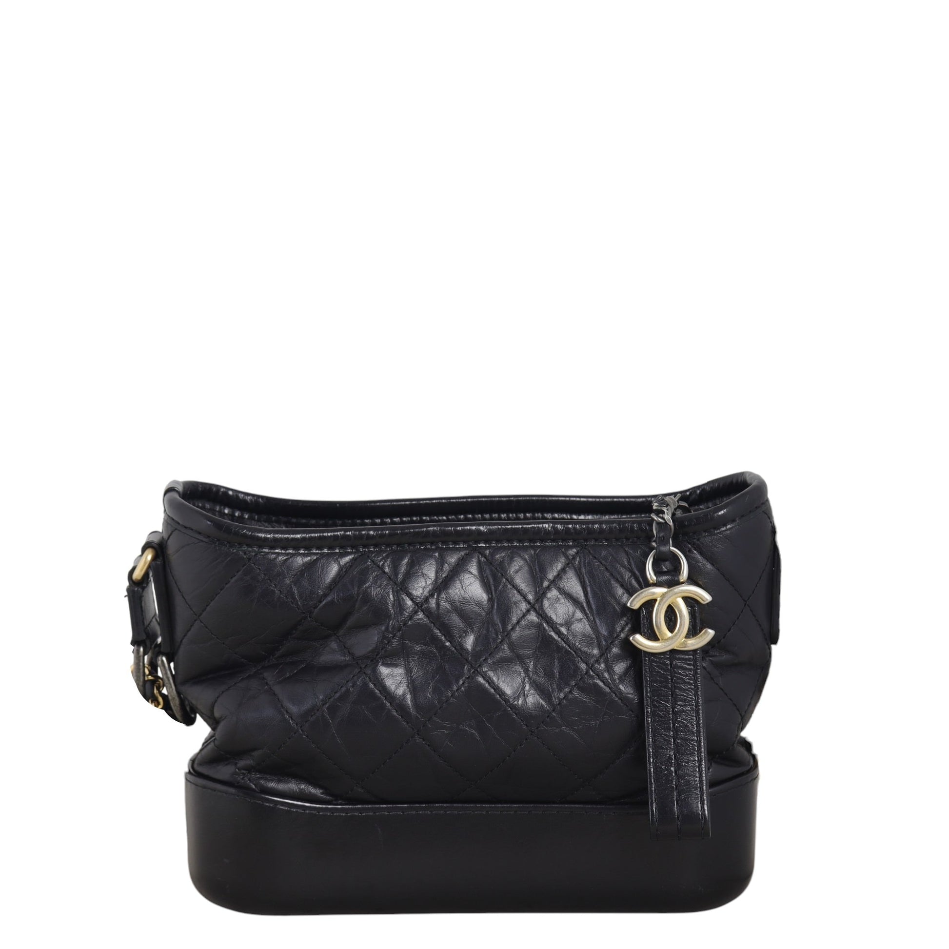 Chanel Gabrielle Hobo Quilted Black Shoulder Bag Small 05122025