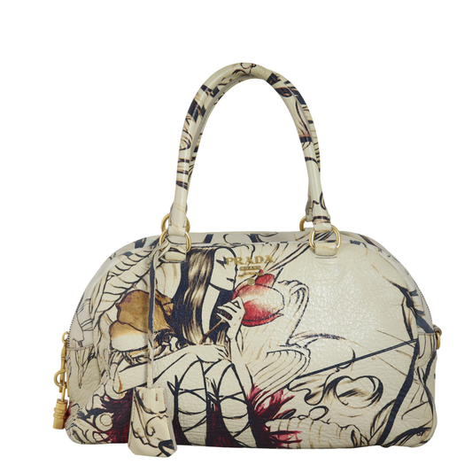 Prada X James Jean Cervo Lux Fairy Bauletto Travel Bag