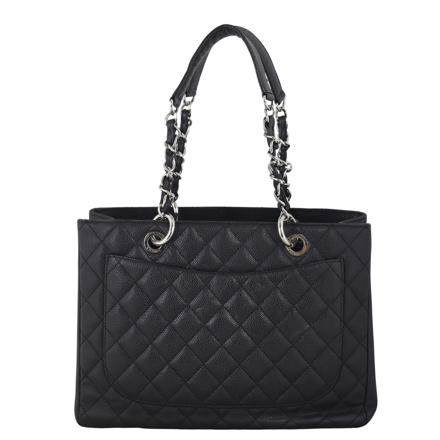 Chanel Grand Shopping Tote Quilted Black Shoulder Bag Tote 12122025