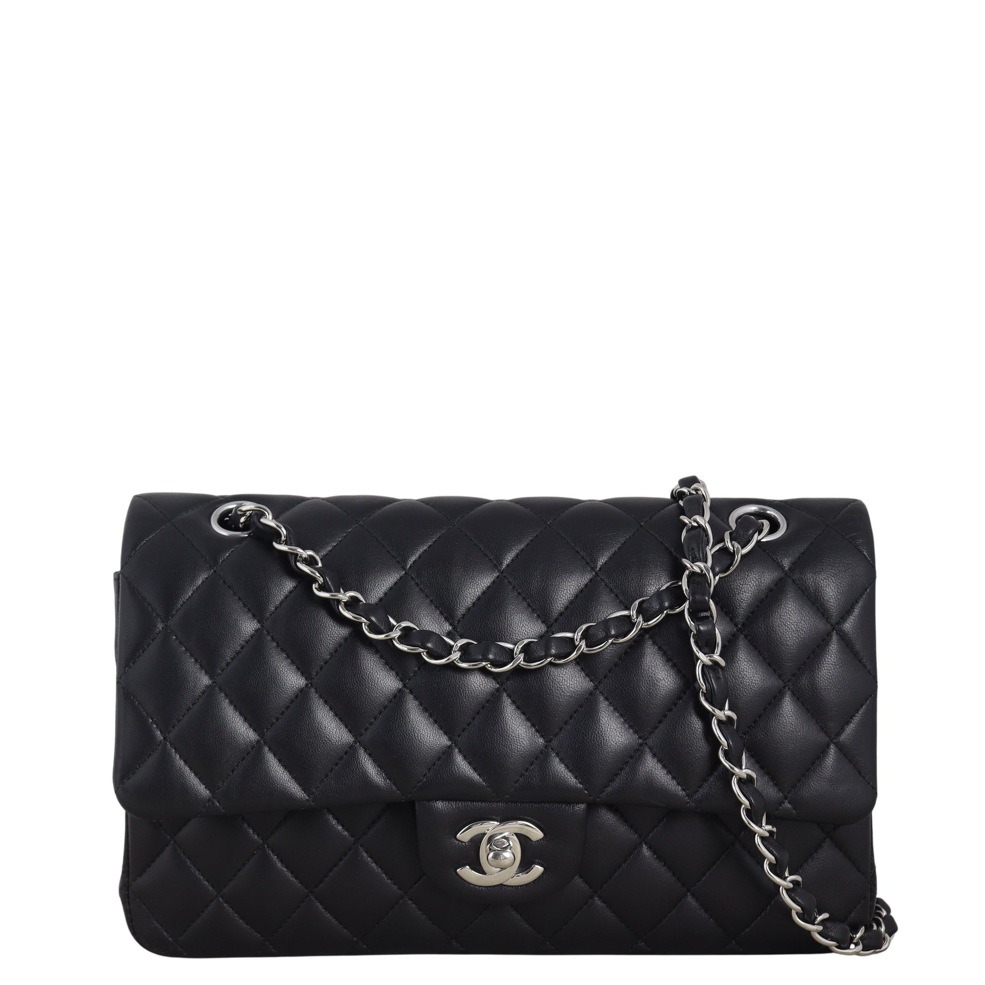 Chanel Classic Double Lambskin Handbag Quilted Medium Crossbody Bag