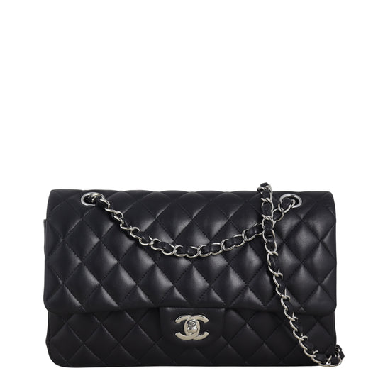 Chanel Classic Double Lambskin Handbag Quilted Medium Crossbody Bag