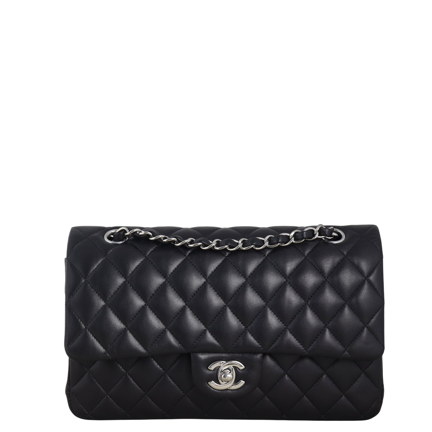 Chanel Classic Double Lambskin Handbag Quilted Medium Crossbody Bag