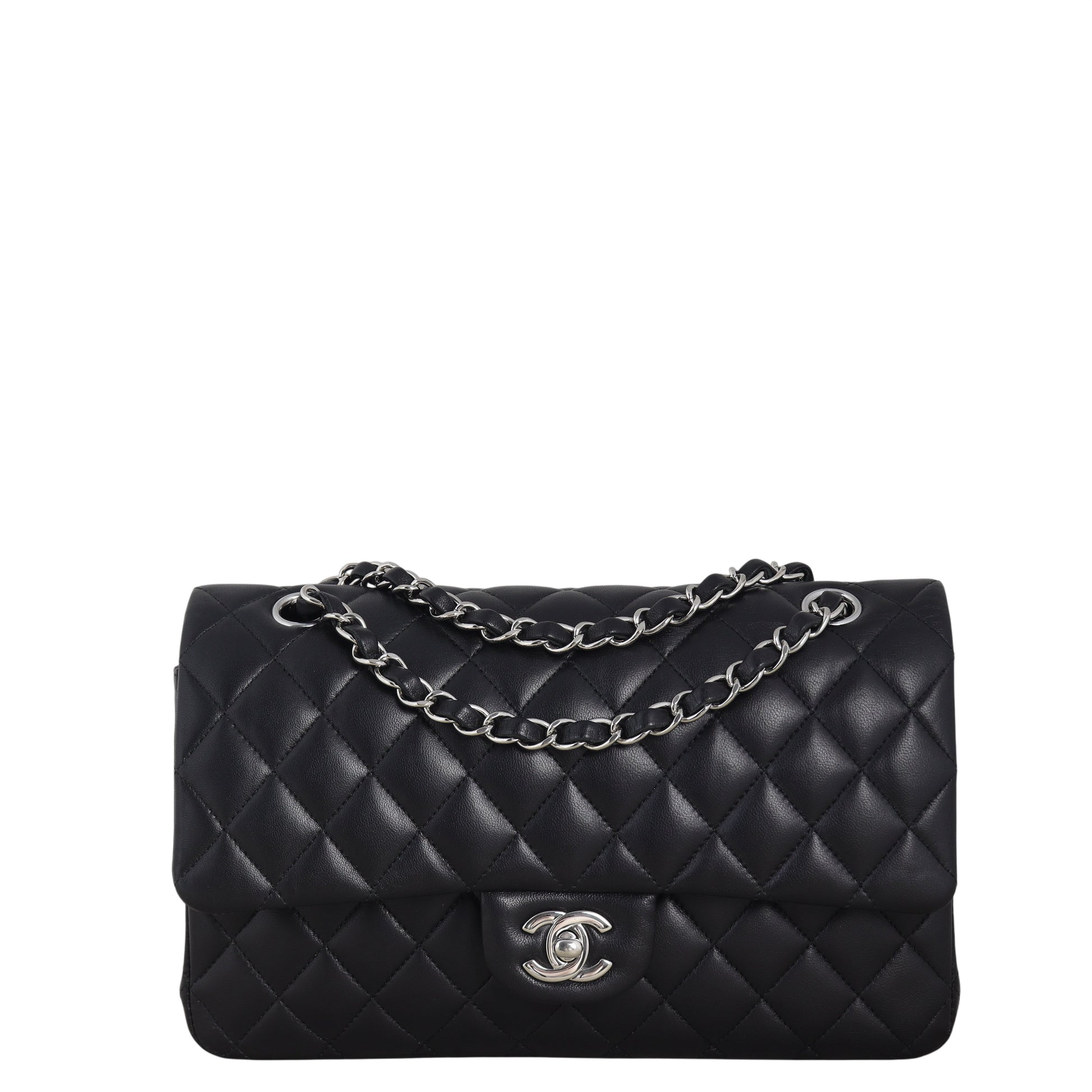 Chanel Classic Double Lambskin Handbag Quilted Medium Crossbody Bag