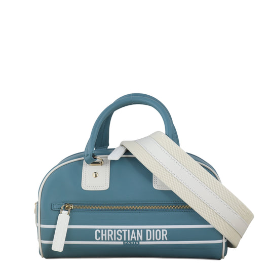 Dior Crossbody Bag Vibe Boston Bag 2 Blue Mini Small Shoulder Bag
