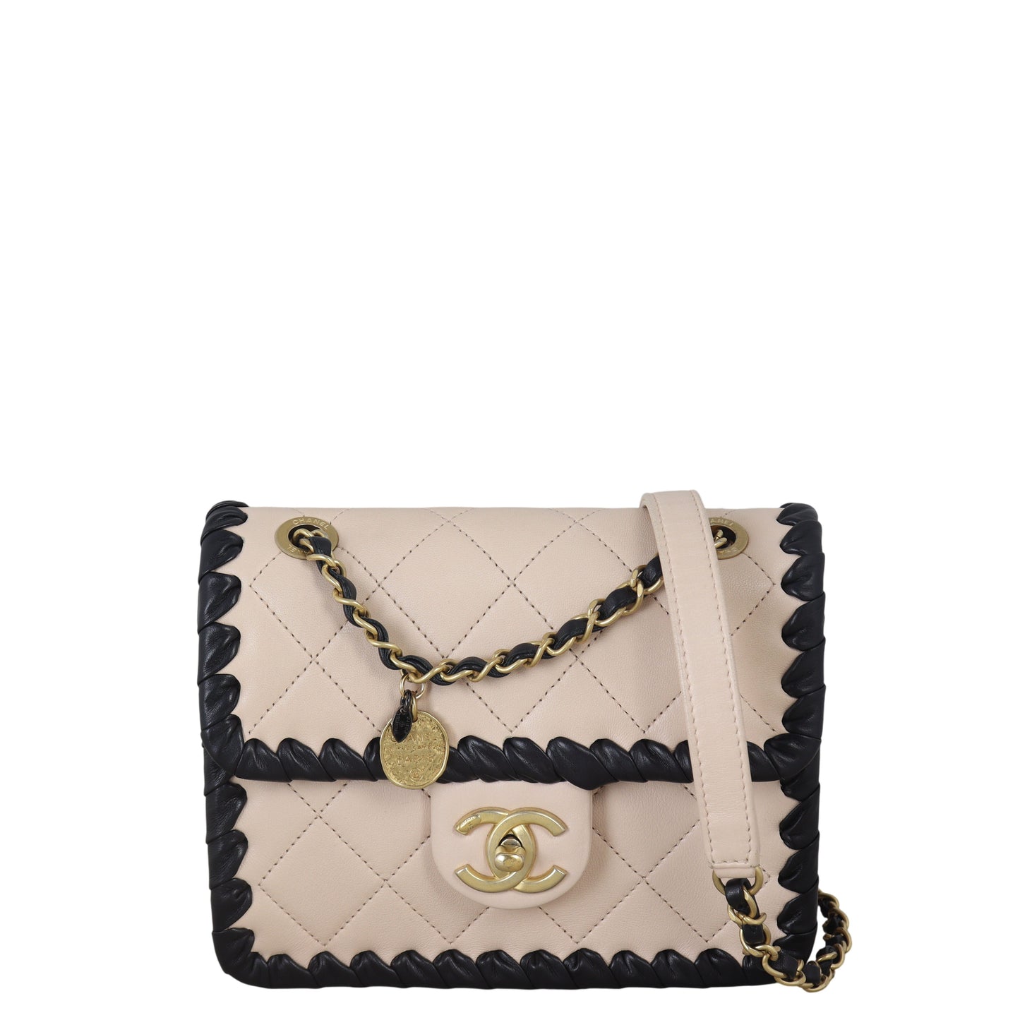 Chanel My Own Frame Flap Bag Quilted Pink Crossbody Bag