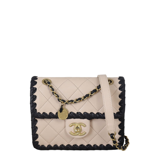 Chanel My Own Frame Flap Bag Quilted Pink Crossbody Bag