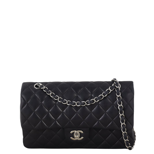 Chanel Classic Double Lambskin Handbag Quilted Medium Crossbody Bag Lambskin 23122025