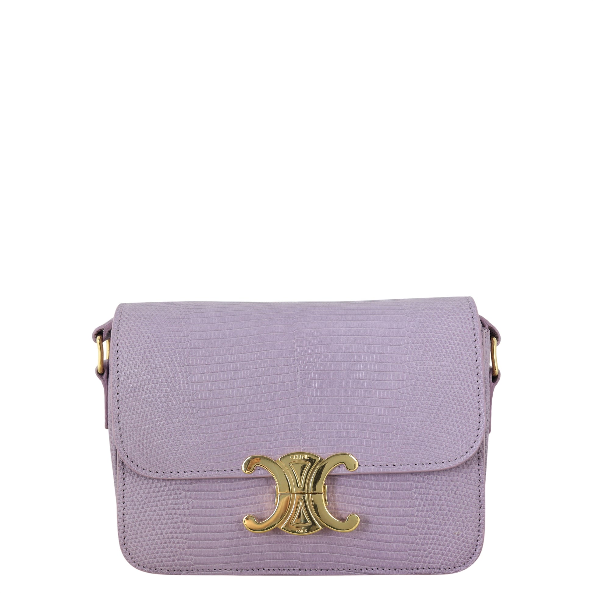 Celine Teen Triomphe Crossbody Lizard Handbag Crossbody Bag