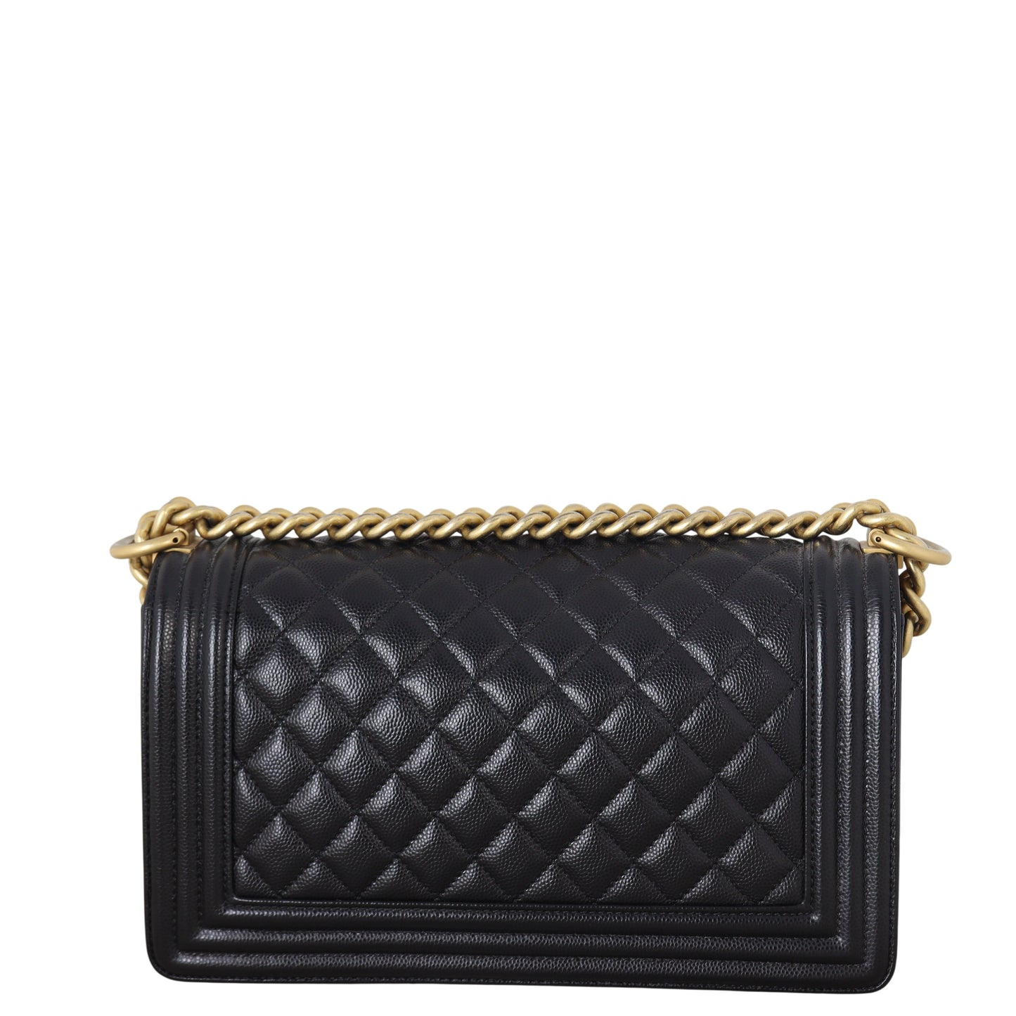 Chanel Boy Old Handbag Quilted Black Crossbody Bag Medium 31122025