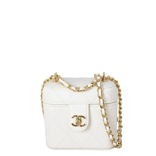 Chanel Vanity Case Bag White Mini Crossbody Bag