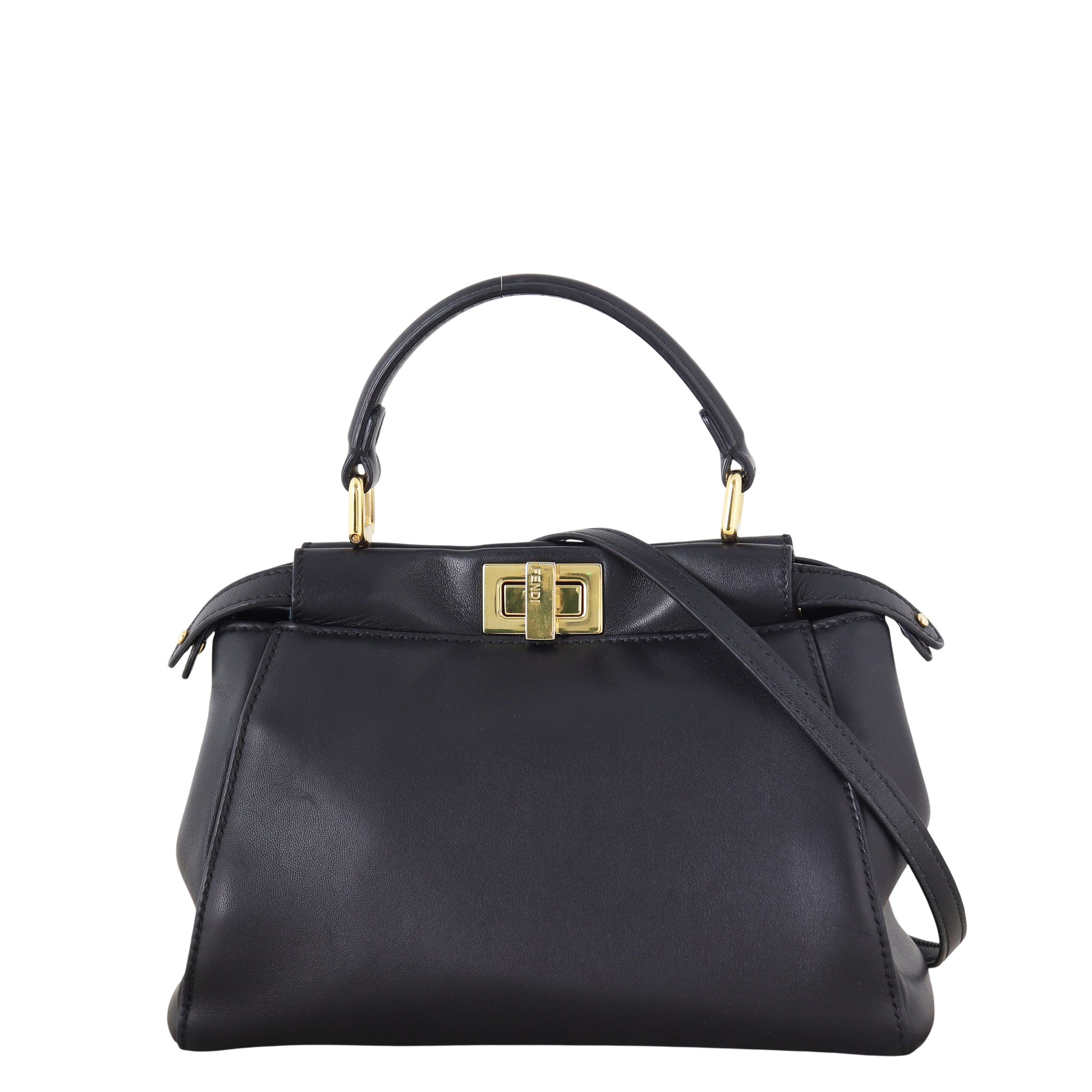 Fendi Crossbody Bag Peekaboo 4 Black Mini Shoulder Bag