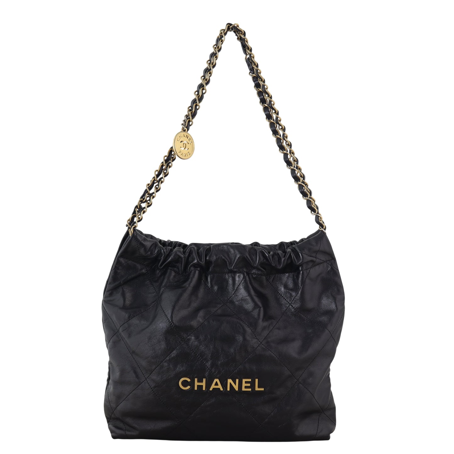 Chanel 22 Hobo Quilted Black Shoulder Bag Small 07012026