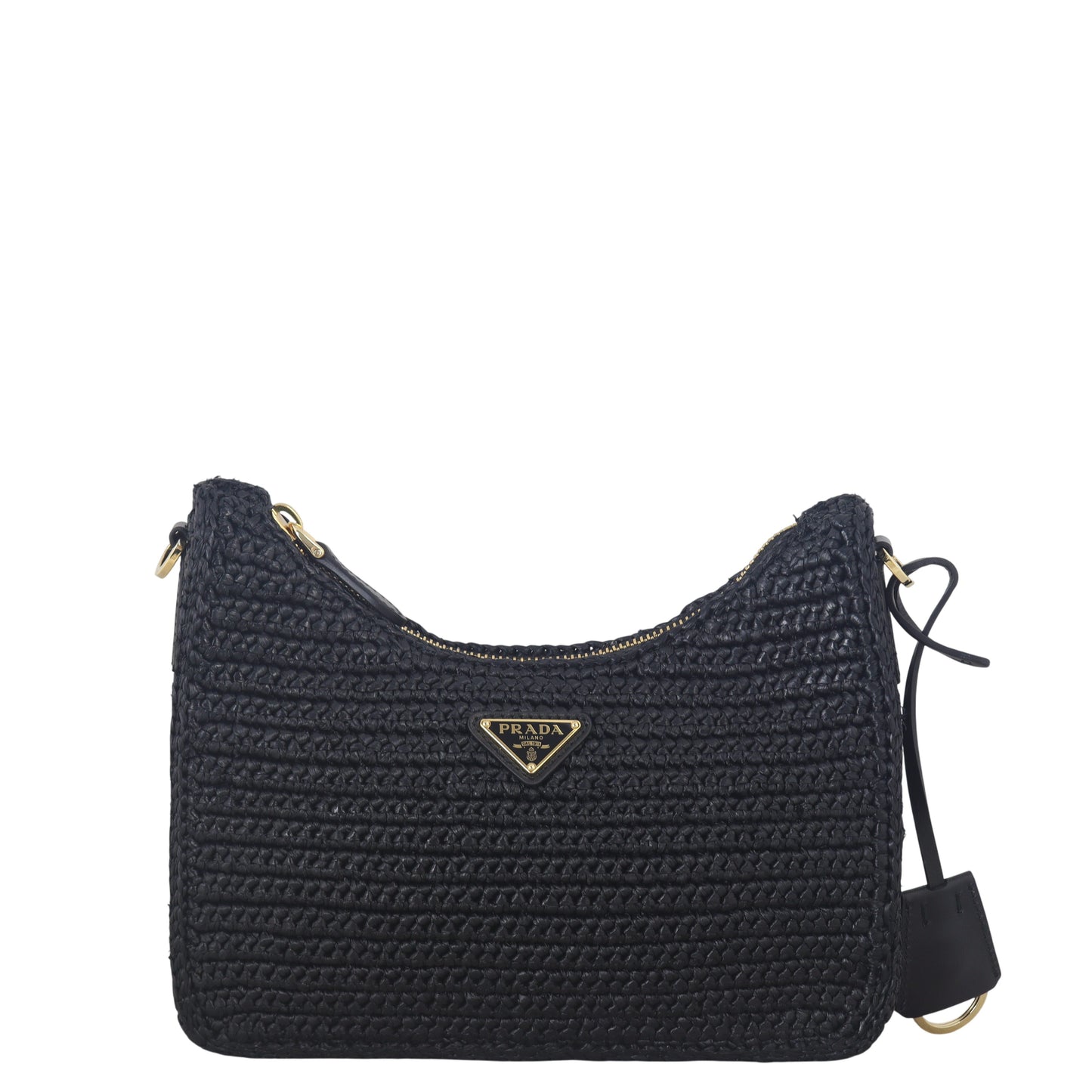 Prada Re Edition Crochet Shoulder Bag Raffia
