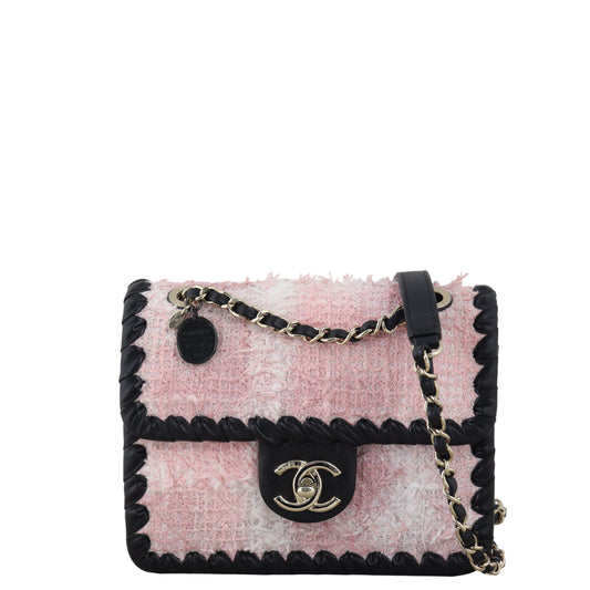 Chanel My Own Frame Bag Tweed Pink Mini Crossbody Bag