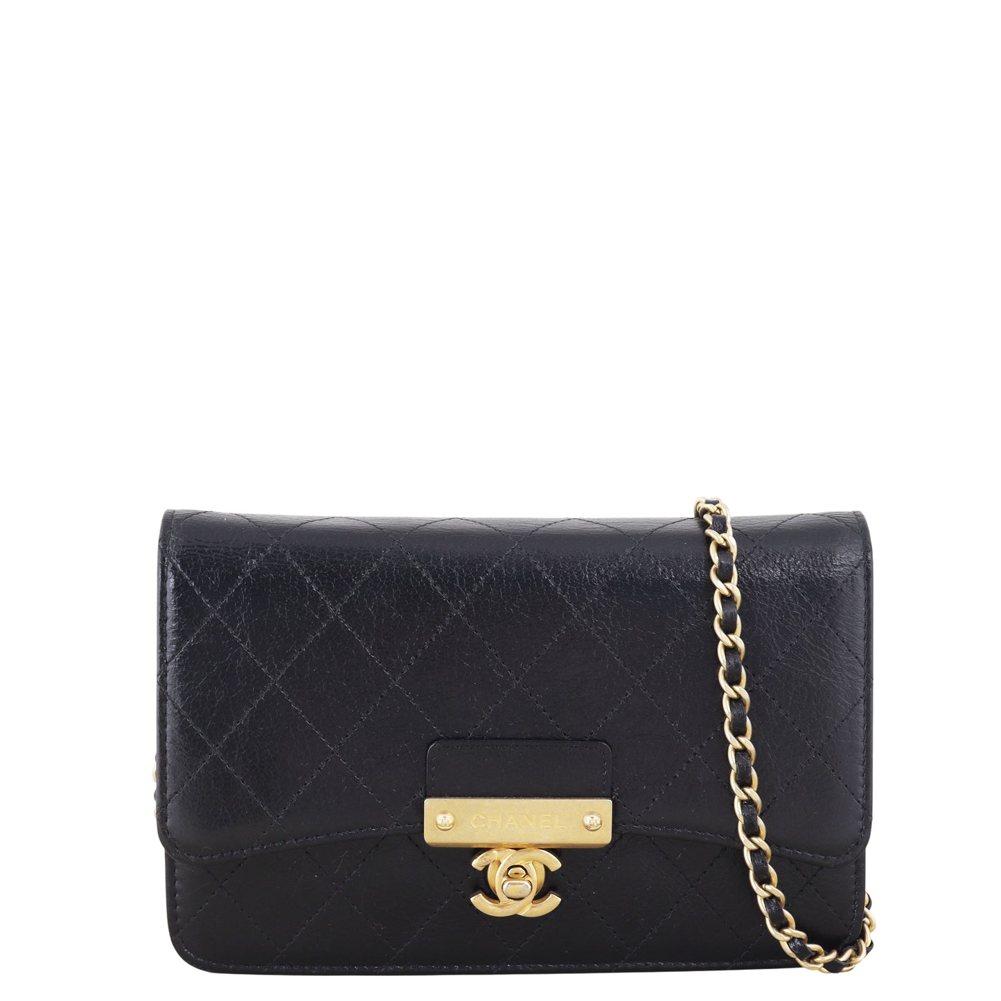 Chanel Golden Class Wallet on Chain Handbag Quilted Black Crossbody Bag