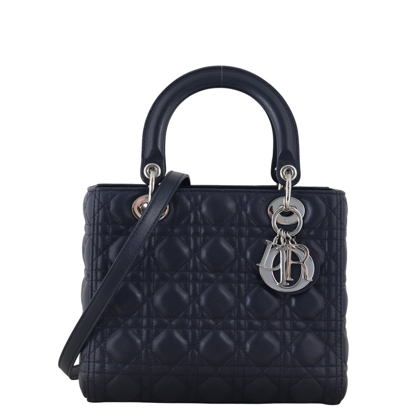 Dior Crossbody Bag Lady 38 Blue Medium Shoulder Bag