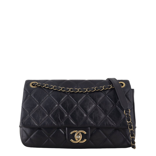 Chanel Paris-Salzburg CC Flap Bag Quilted Black Crossbody Bag