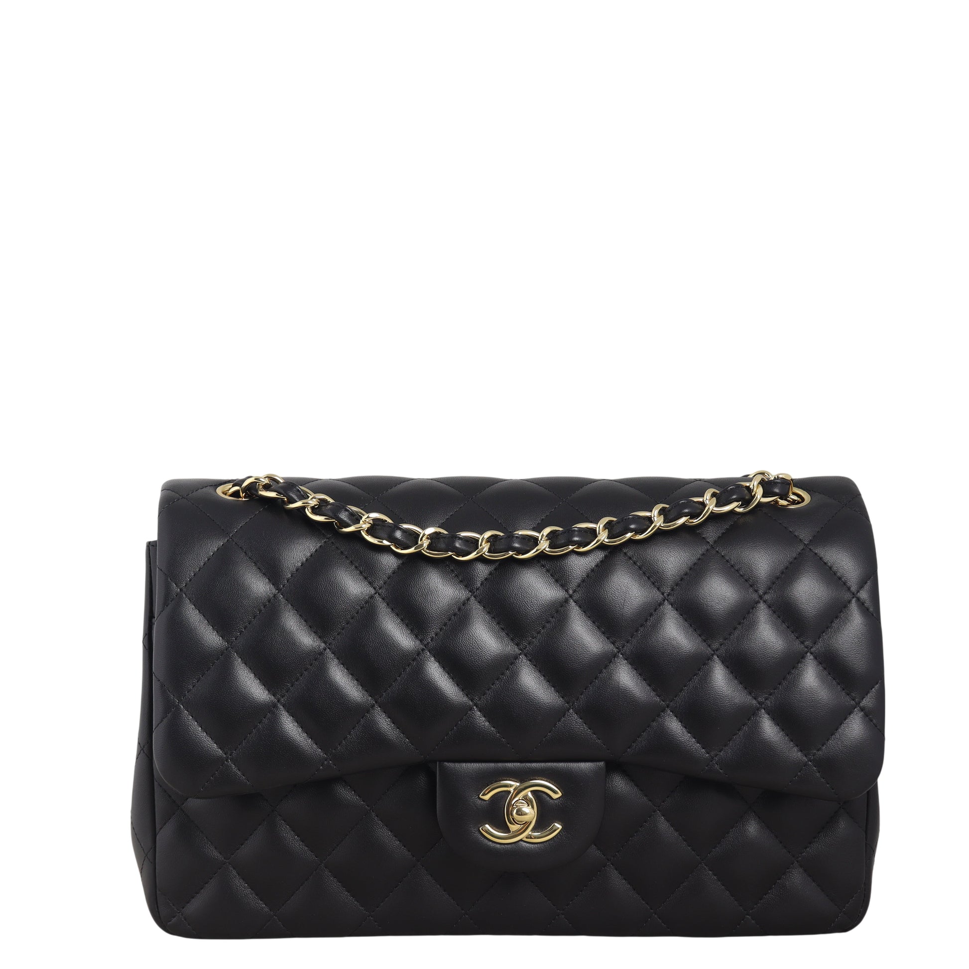 Chanel Classic Double Jumbo Lambskin Handbag Flap