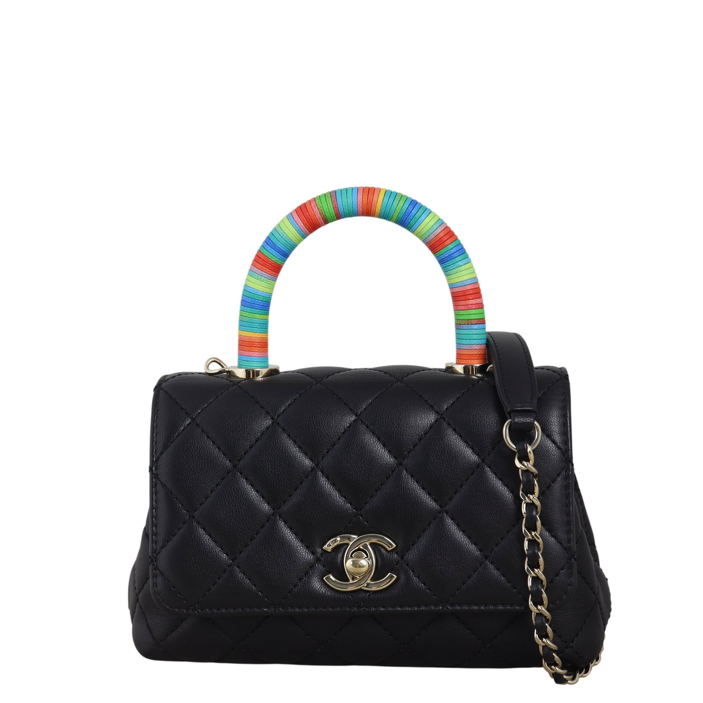 Chanel Coco Top Handle Extra Bag Quilted Black Crossbody Bag Bag 14012026