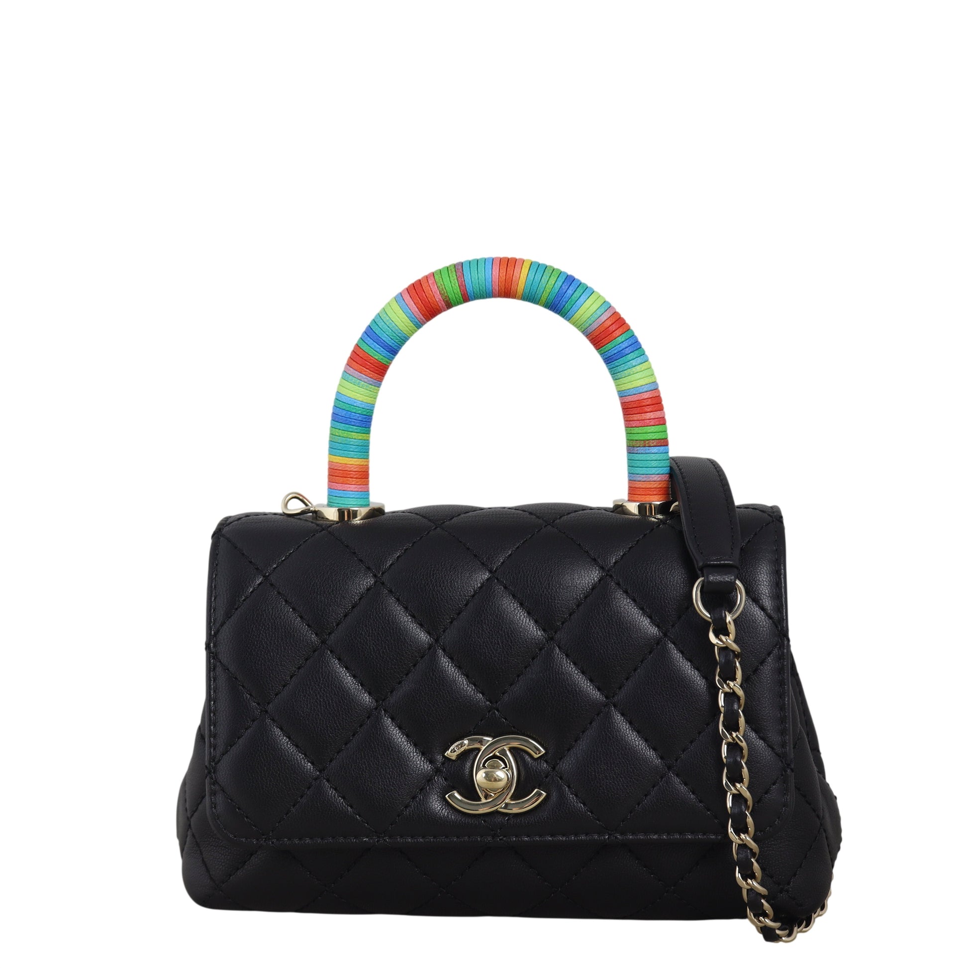 Chanel Coco Top Handle Extra Bag Quilted Black Crossbody Bag Bag 14012026