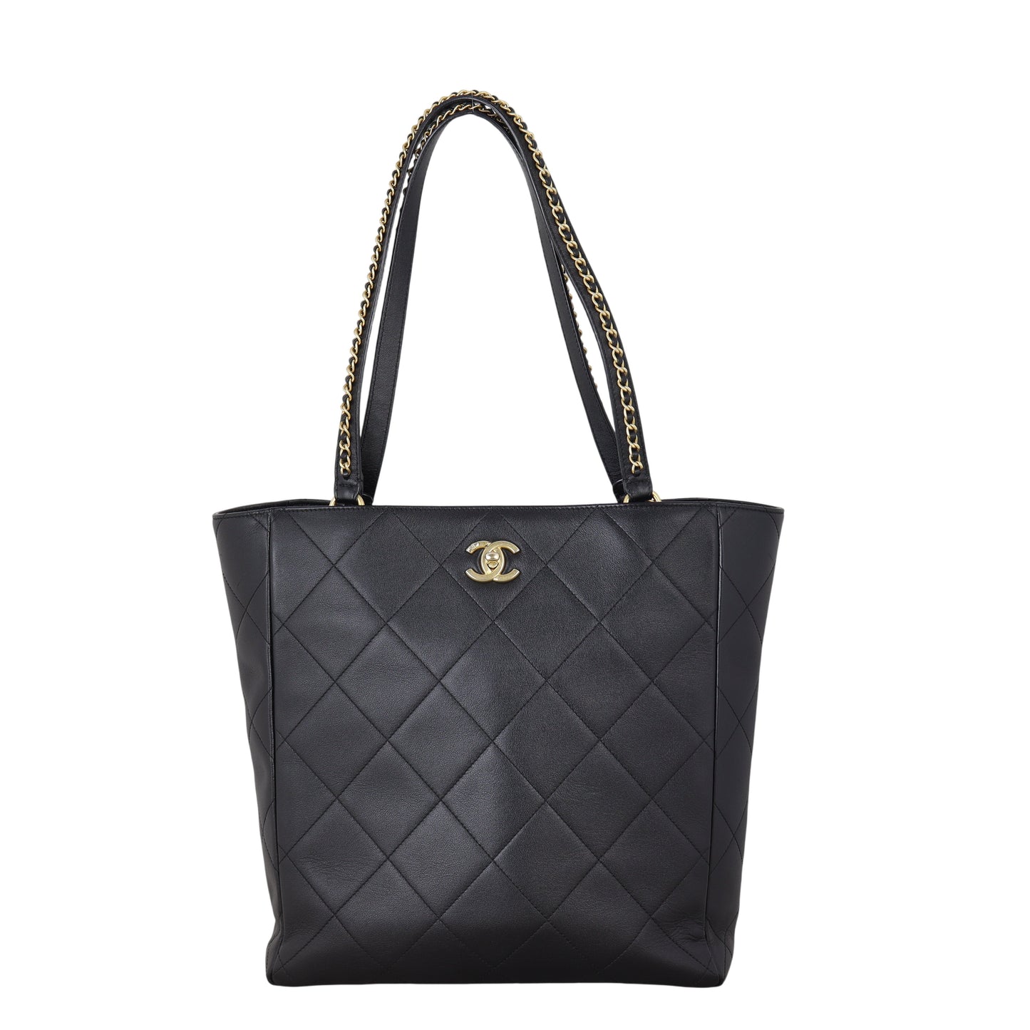 Chanel CC Shopping Tote Quilted Black Shoulder Bag Tote 19012026