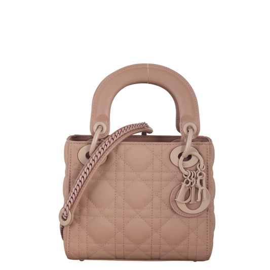 Dior Crossbody Bag Lady Ultramatte 3 Pink Mini Small Shoulder Bag