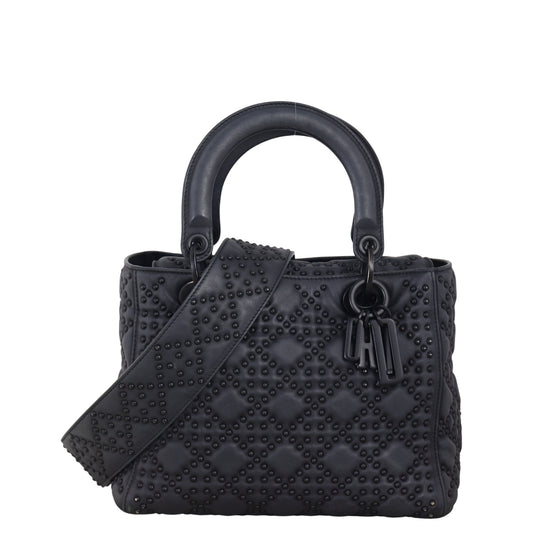 Dior Crossbody Bag Lady Soft Studded 2 Medium Shoulder Bag