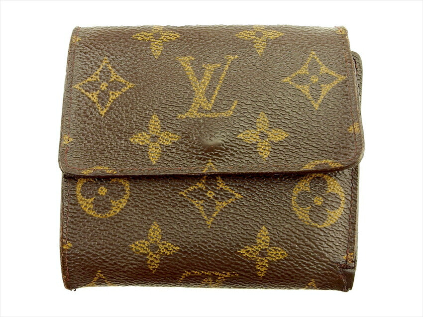Louis Vuitton Bifold M61652 Porte Monnaie Billets Brown Beige Gold Wallet Case C4377