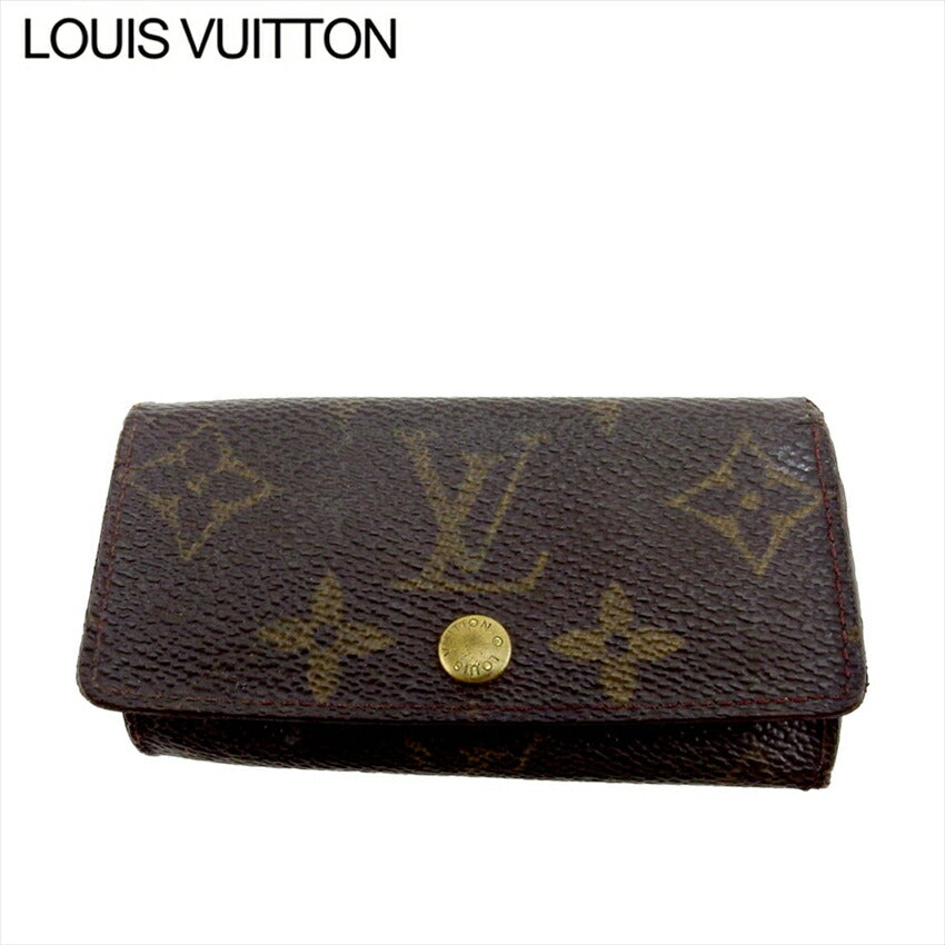 Louis Vuitton Key holder M62631 Multicles4 Brown Beige Gold Key Chain C4387