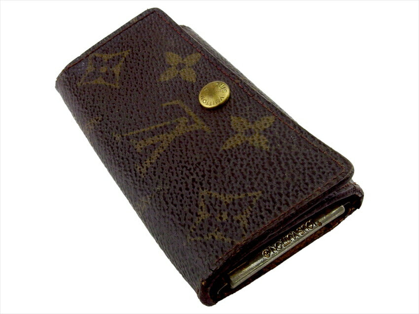 Louis Vuitton Key holder M62631 Multicles4 Brown Beige Gold Key Chain C4387
