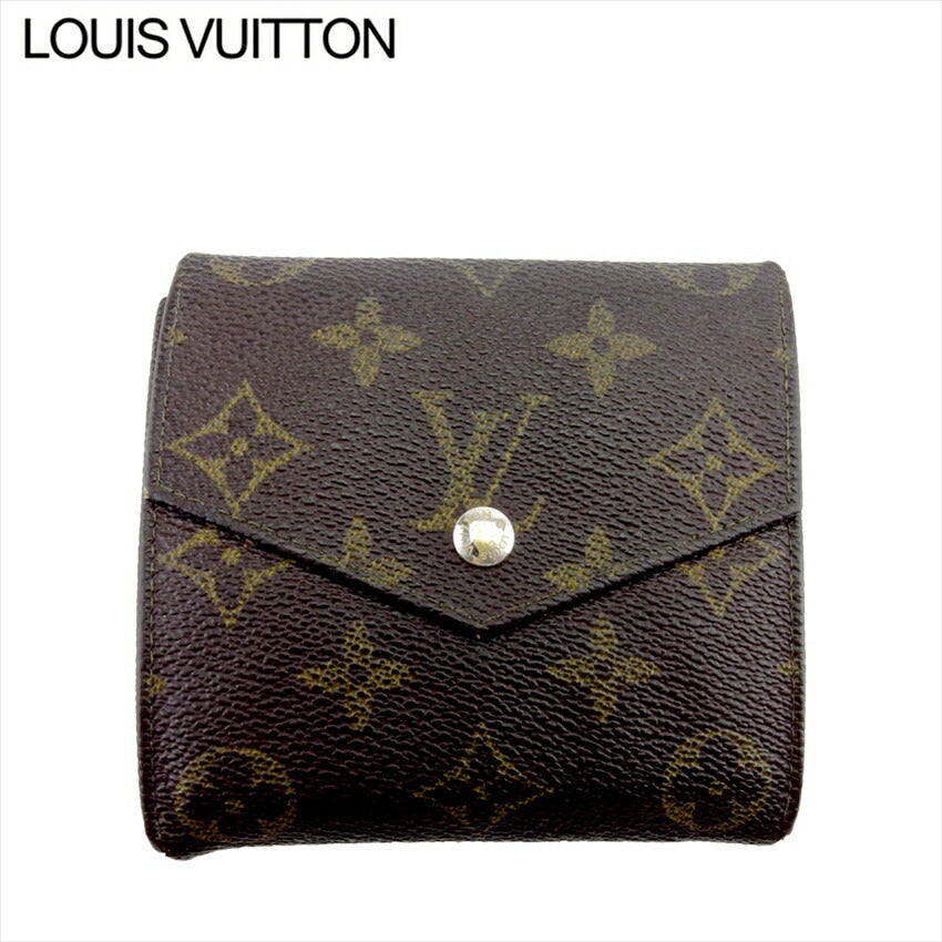 Louis Vuitton Bifold M61660 Portonebier Brown Beige Wallet Case