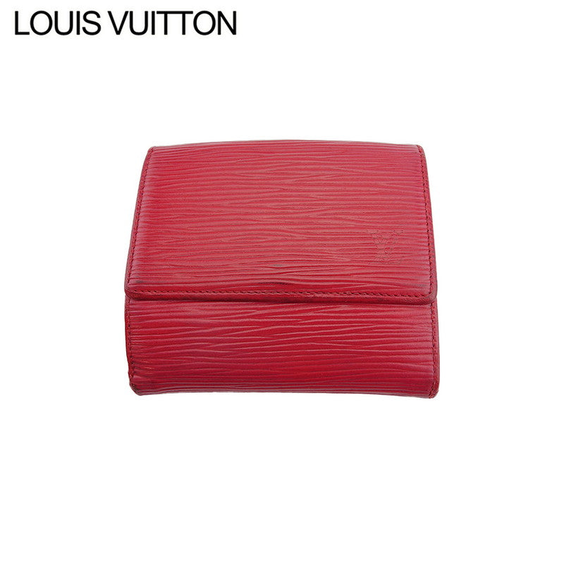 Louis Vuitton Bifold M63487 Porte Monnaie Billets Red Wallet Case C4548