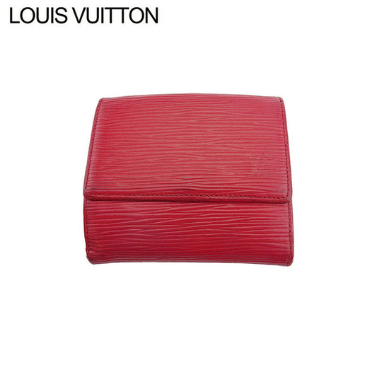 Louis Vuitton Bifold M63487 Porte Monnaie Billets Red Wallet Case C4548