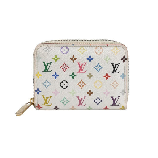 Louis Vuitton x Takashi Murakami Card Holder White Multicolor Wallet Case