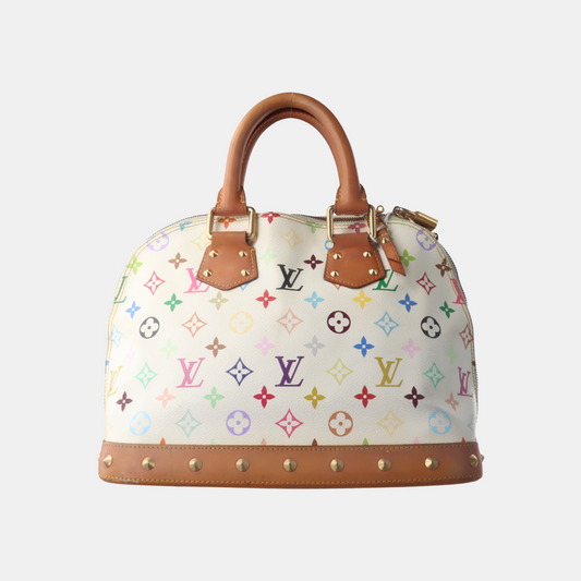 Louis Vuitton x Takashi Murakami Alma White Multicolor Handbag