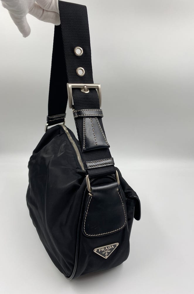 Prada Shoulder Bag Nylon Black Nylon Shoulder Bag