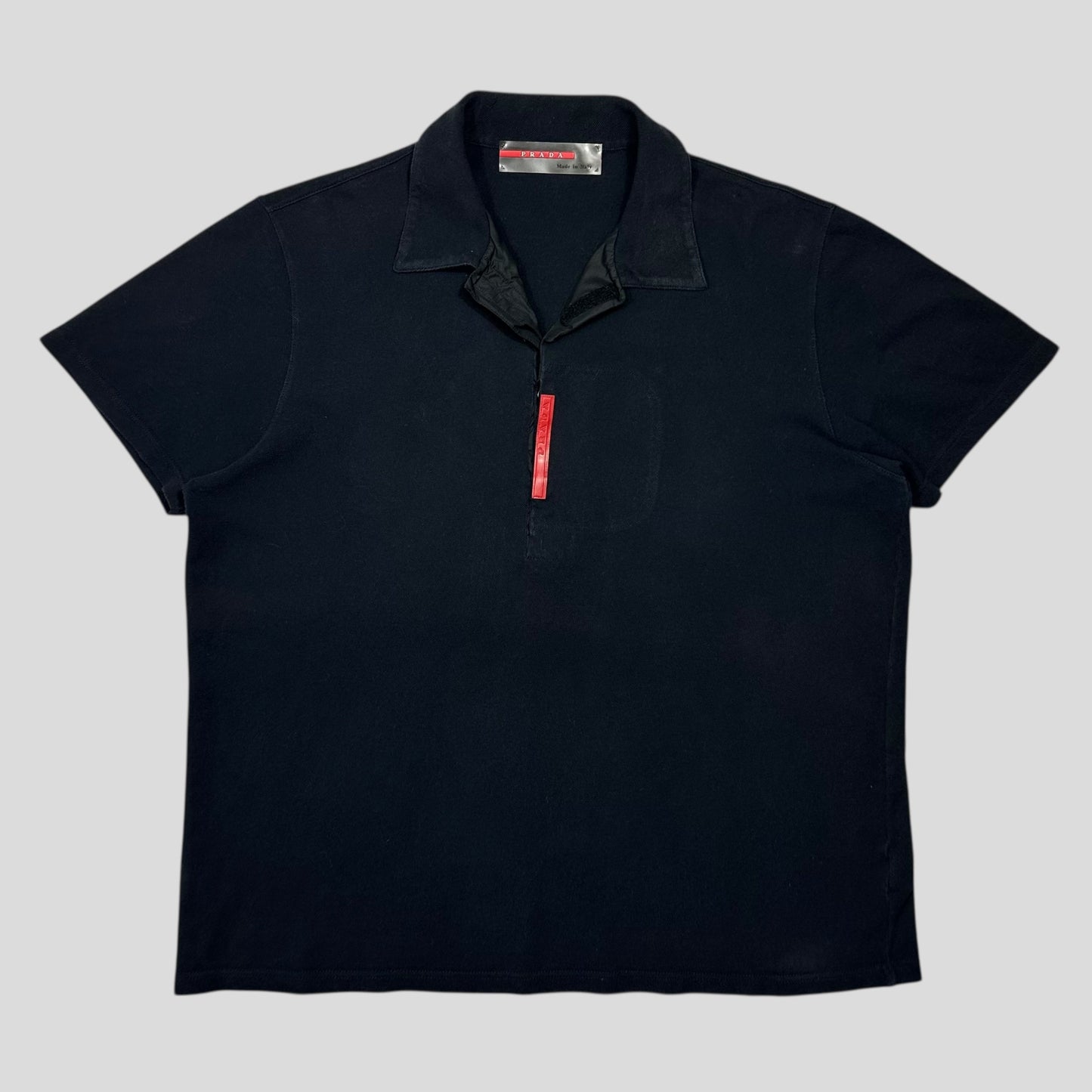 Prada Handbag Sport Vertical Stash Pocket Polo Shirt - Logo