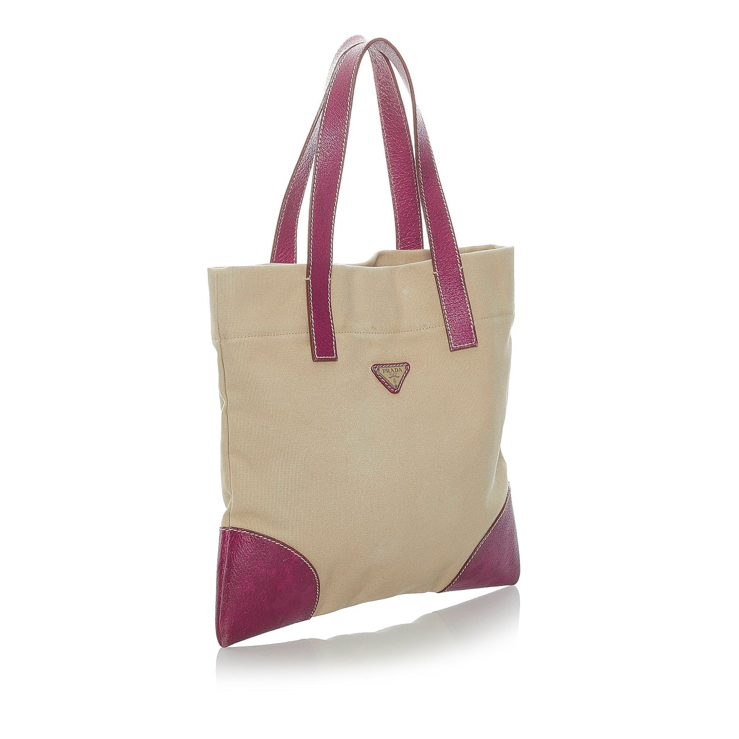 Prada Tote Bag Canvas Beige