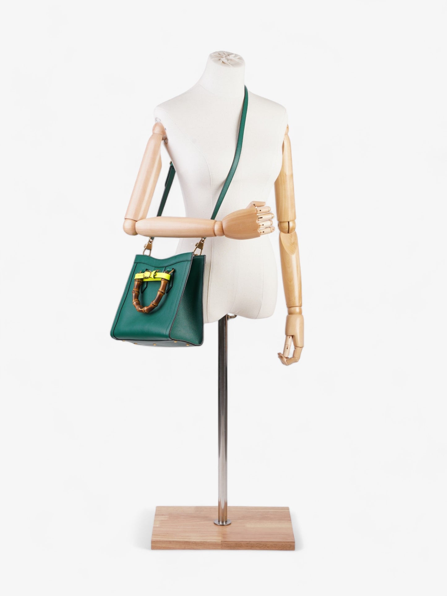Gucci Diana Tote Leather Green Tote Bag